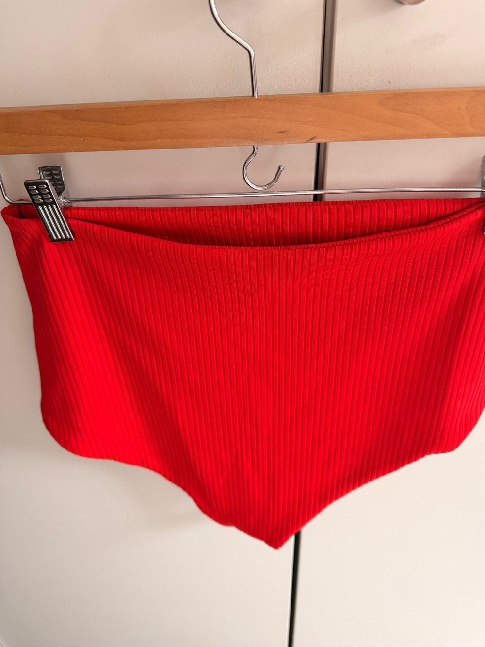 Mara Hoffman Scarlet Ribbed Tie-Front Bandeau Bikini Set - Picture 8 of 13